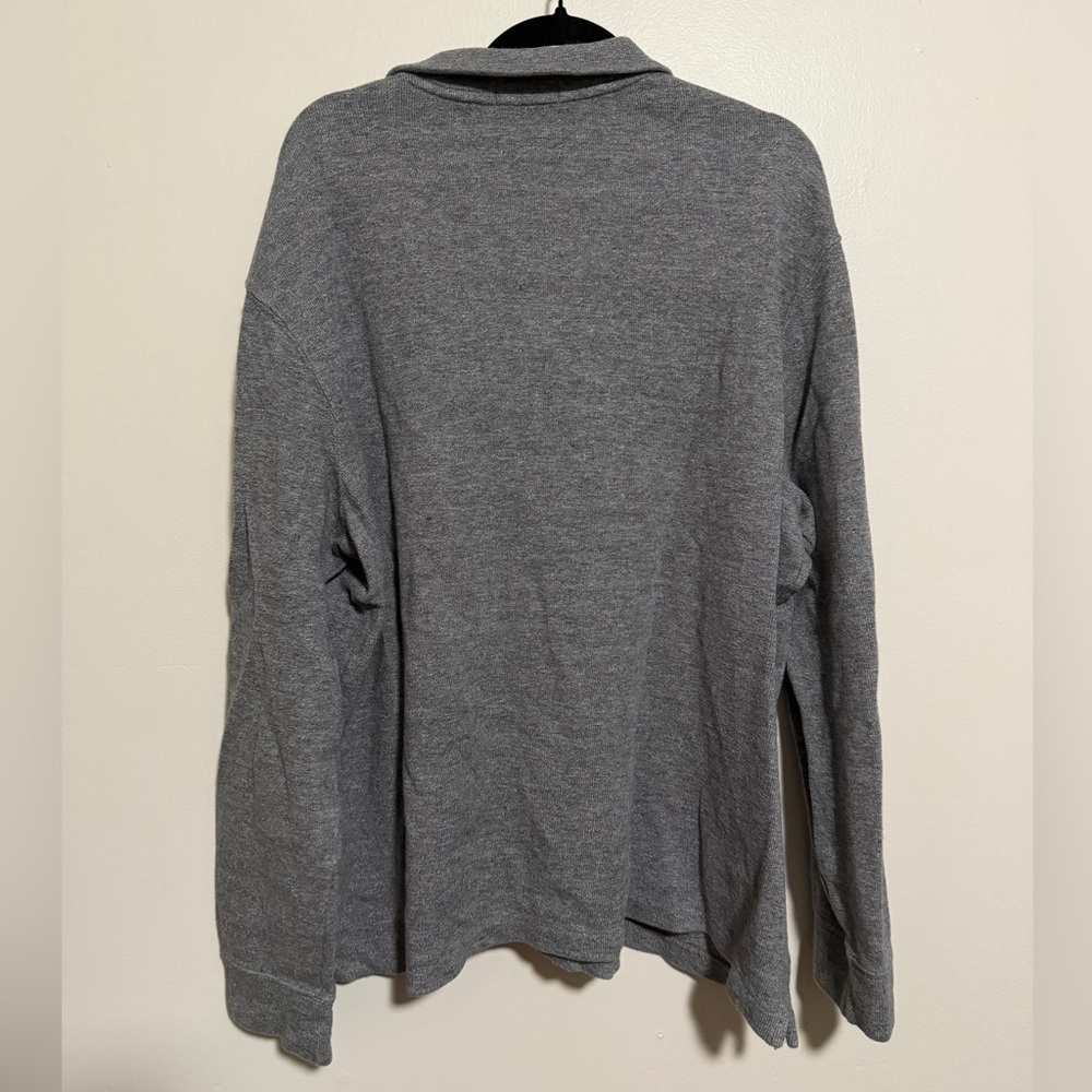 Polo Ralph Lauren men's half-zip pullover sweater heather gray cotton size XXL - Picture 3 of 6